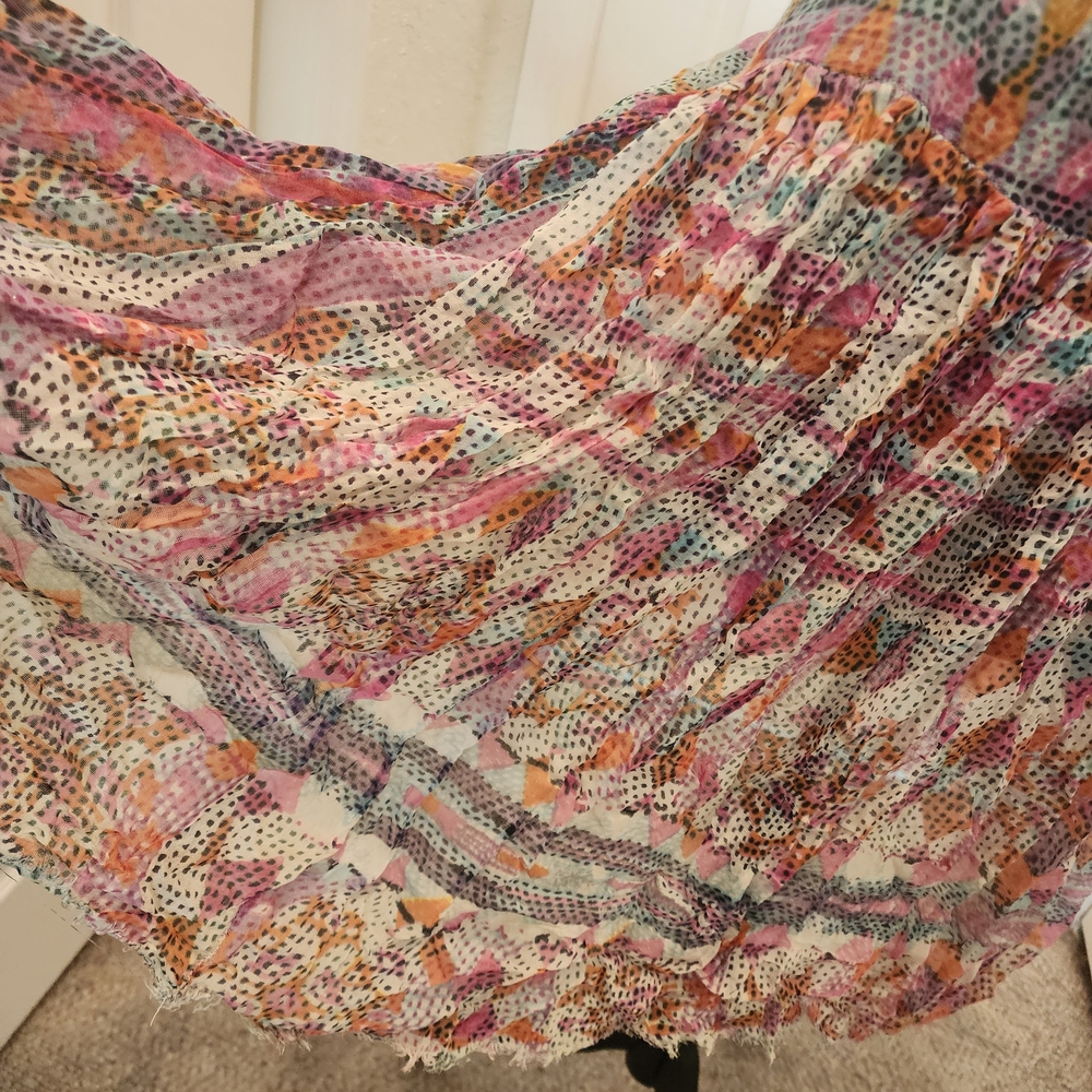 Boho Multicolor Sleeveless Button-Front Tunic Top - image 4